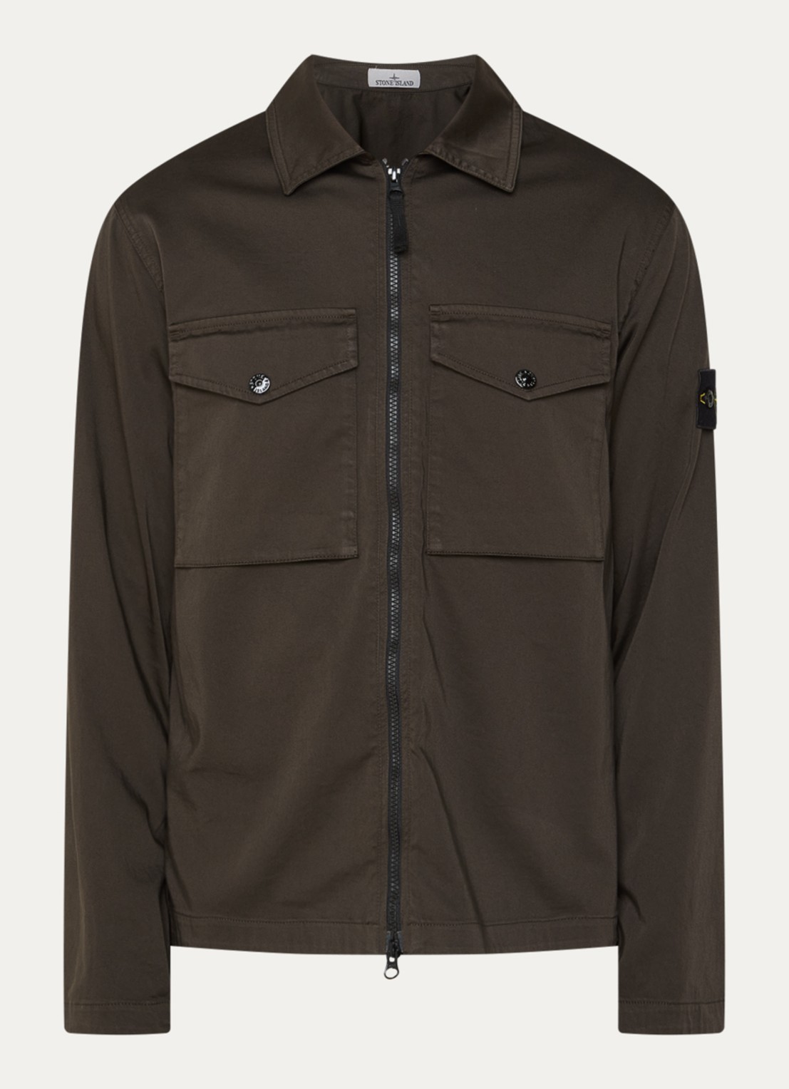 Stone Island S0012 jack met borstzakken - voorkant 2 bruin