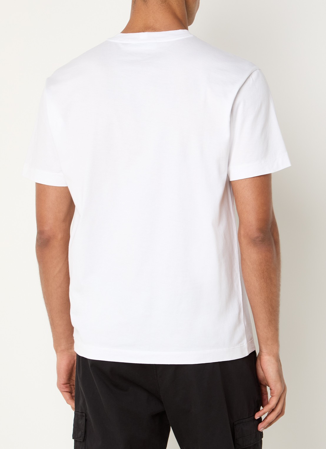 Stone Island S0013 T-shirt met logo - achterkant 3 wit