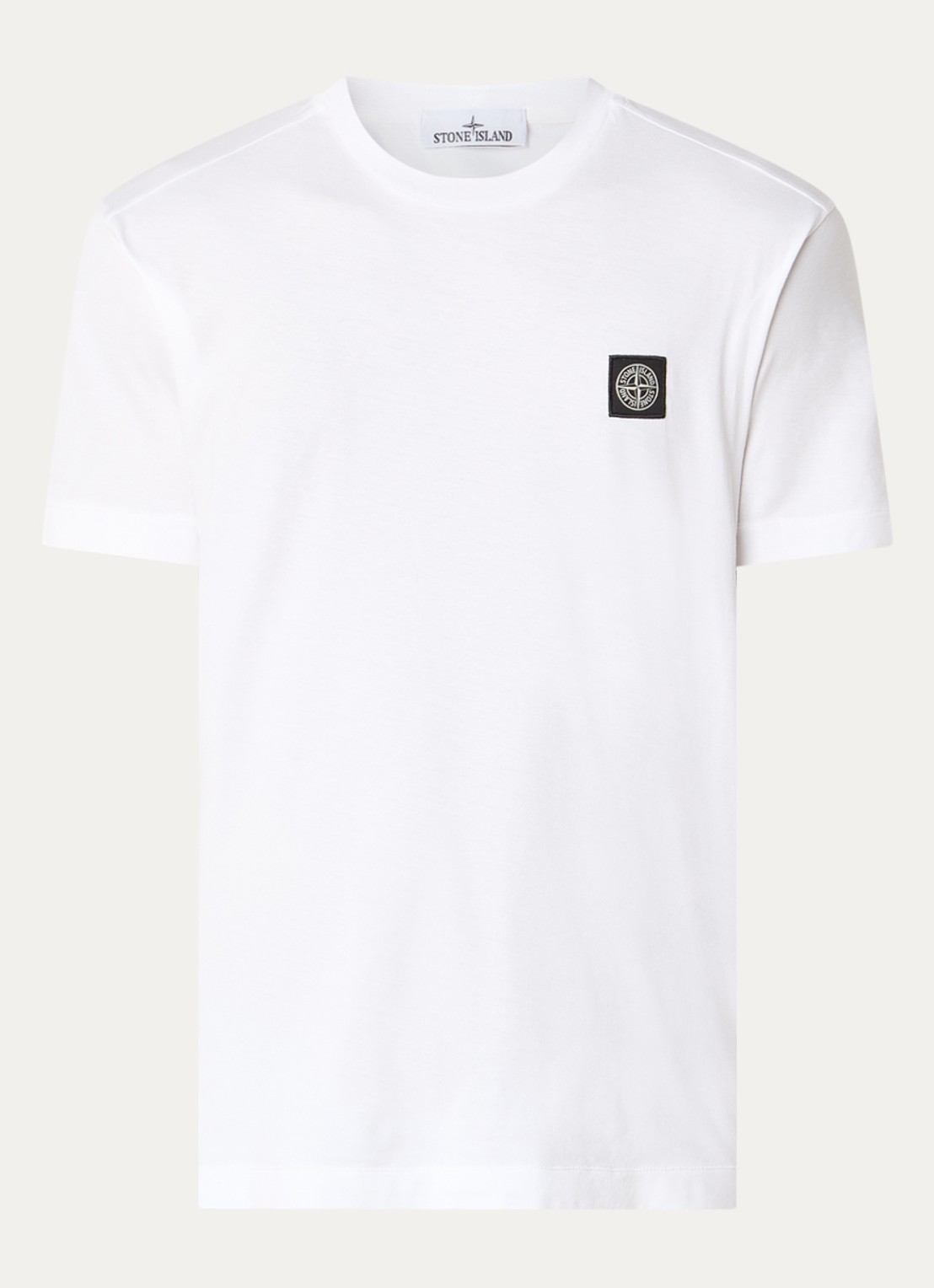 Stone Island S0013 T-shirt met logo - voorkant 4 wit