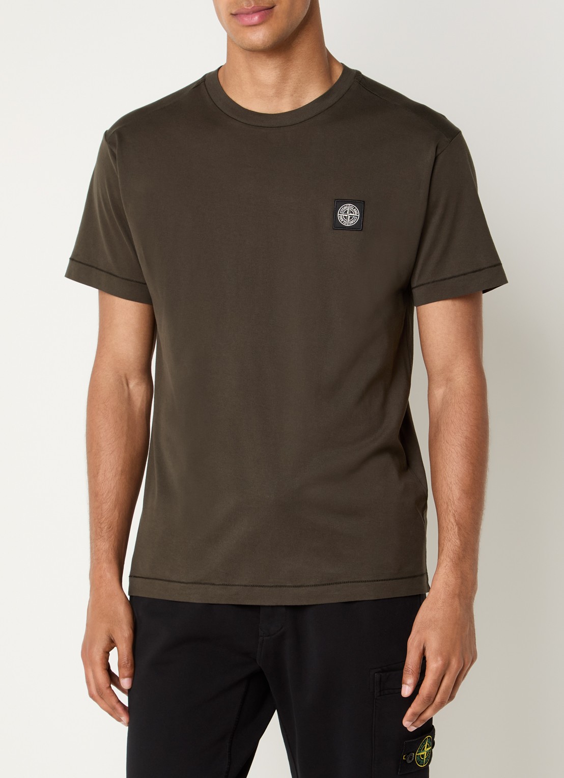 Stone Island S0013 T-shirt met logo - detail 3 grijs