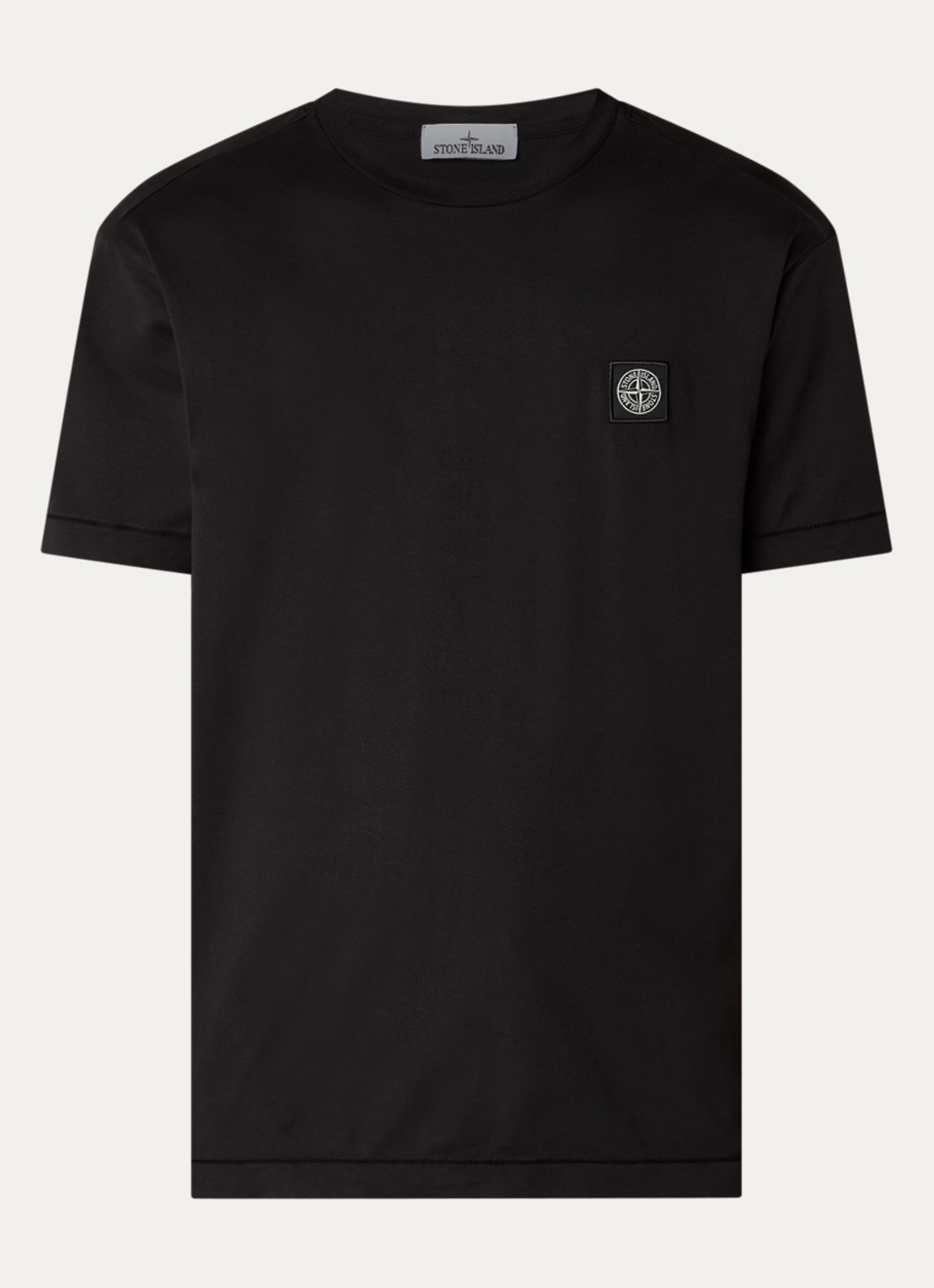 Stone Island S0013 T-shirt met logo - voorkant donkerblauw
