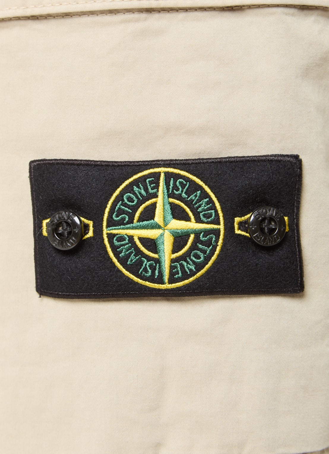Stone Island S0014 slim fit cargobroek in wolblend met klepzakken - detail 6 beige