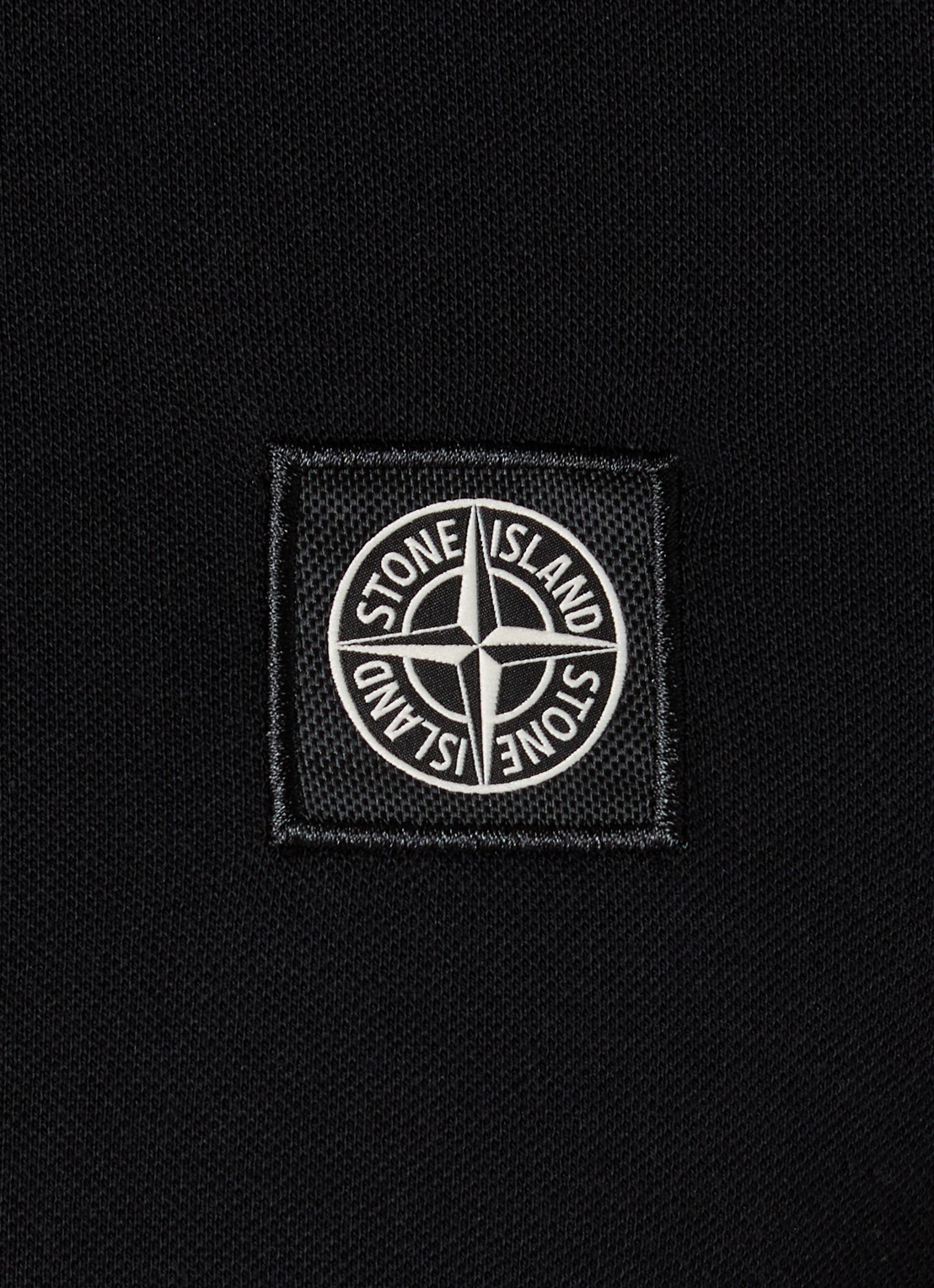 Stone Island S0018 regular fit polo met logoborduring - detail 3 zwart