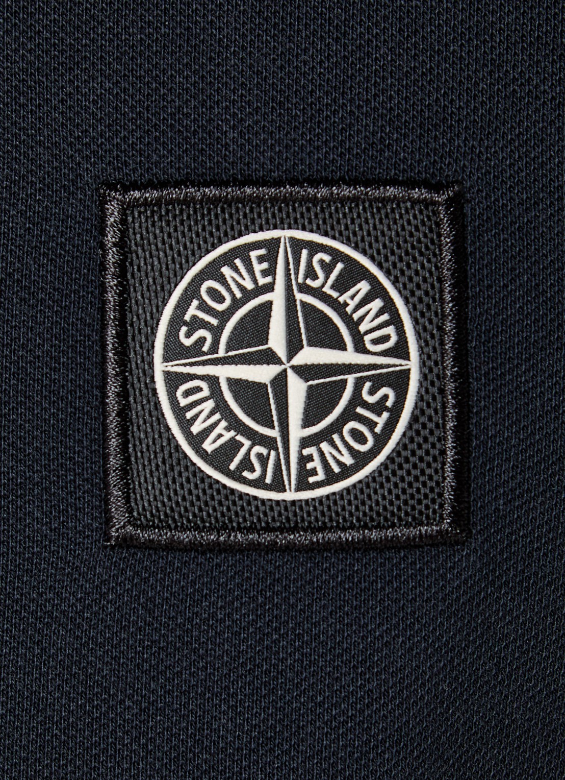 Stone Island S0018 regular fit polo met logoborduring - detail 5 donkerblauw