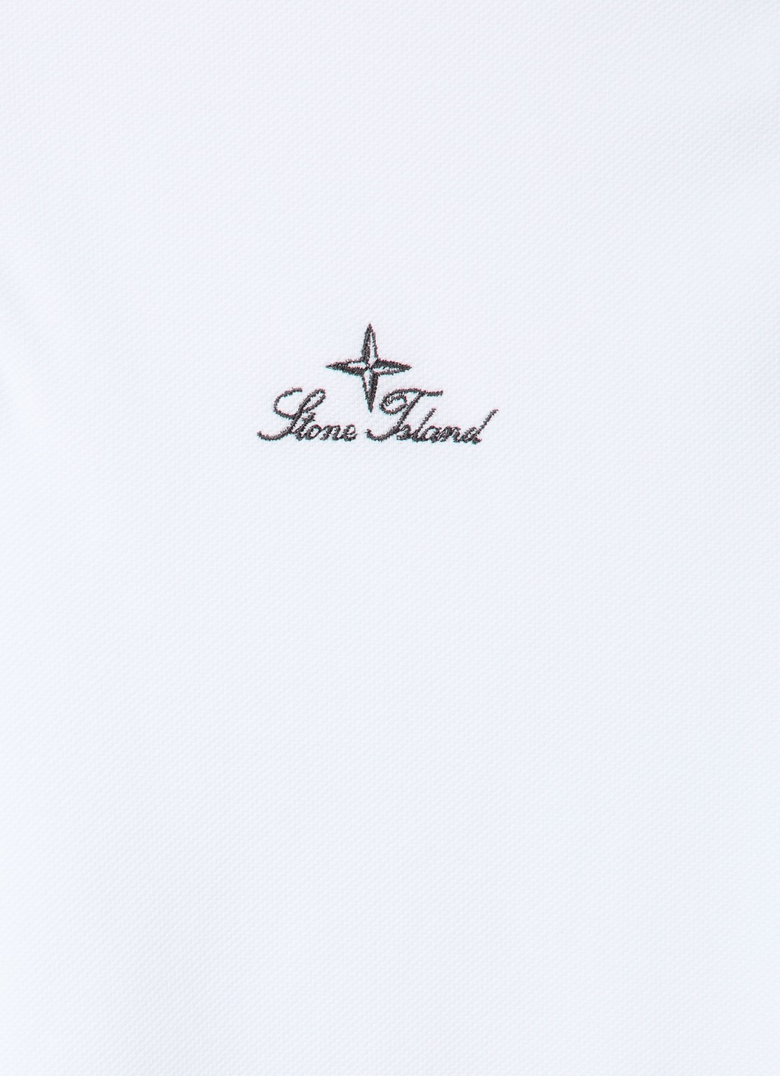 Stone Island S0039 regular fit polo met logoborduring - detail 3 wit