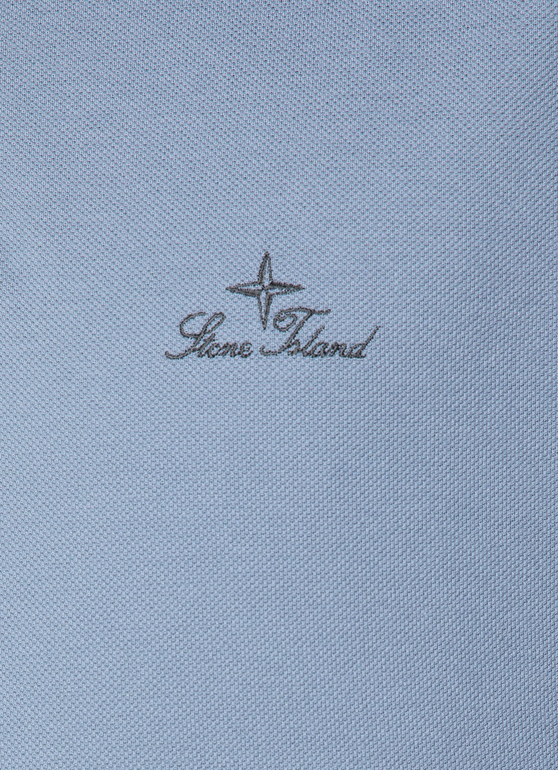 Stone Island S0039 regular fit polo met logoborduring - detail 5 staalblauw