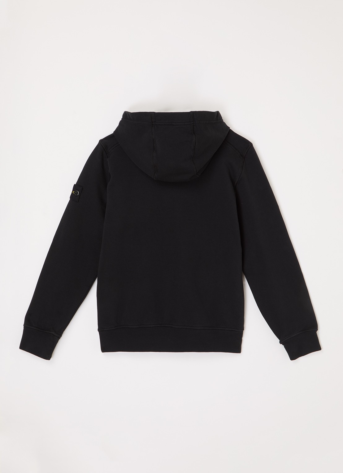 Stone Island S0040 hoodie met logoborduring - voorkant 2 zwart
