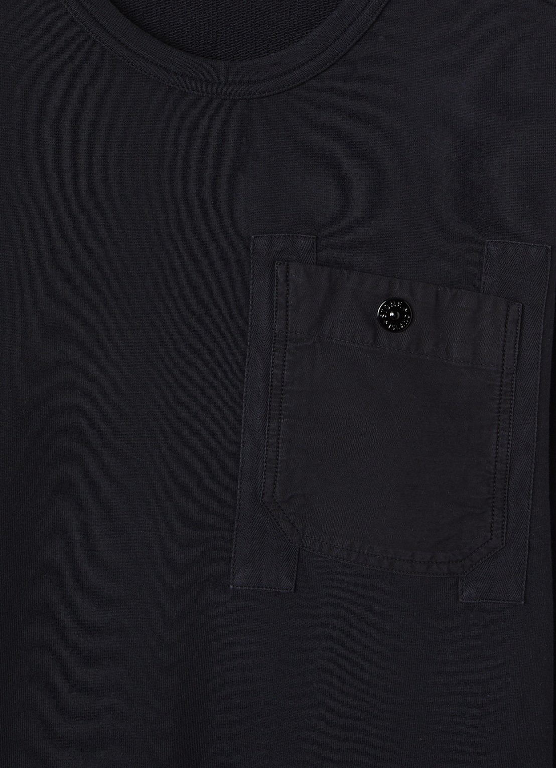 Stone Island S0040 sweater met borstzak - detail 3 zwart