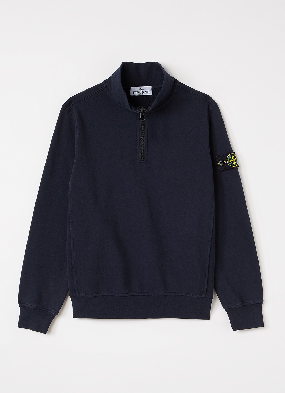 Stone Island S0040 sweater met halve rits - voorkant donkerblauw