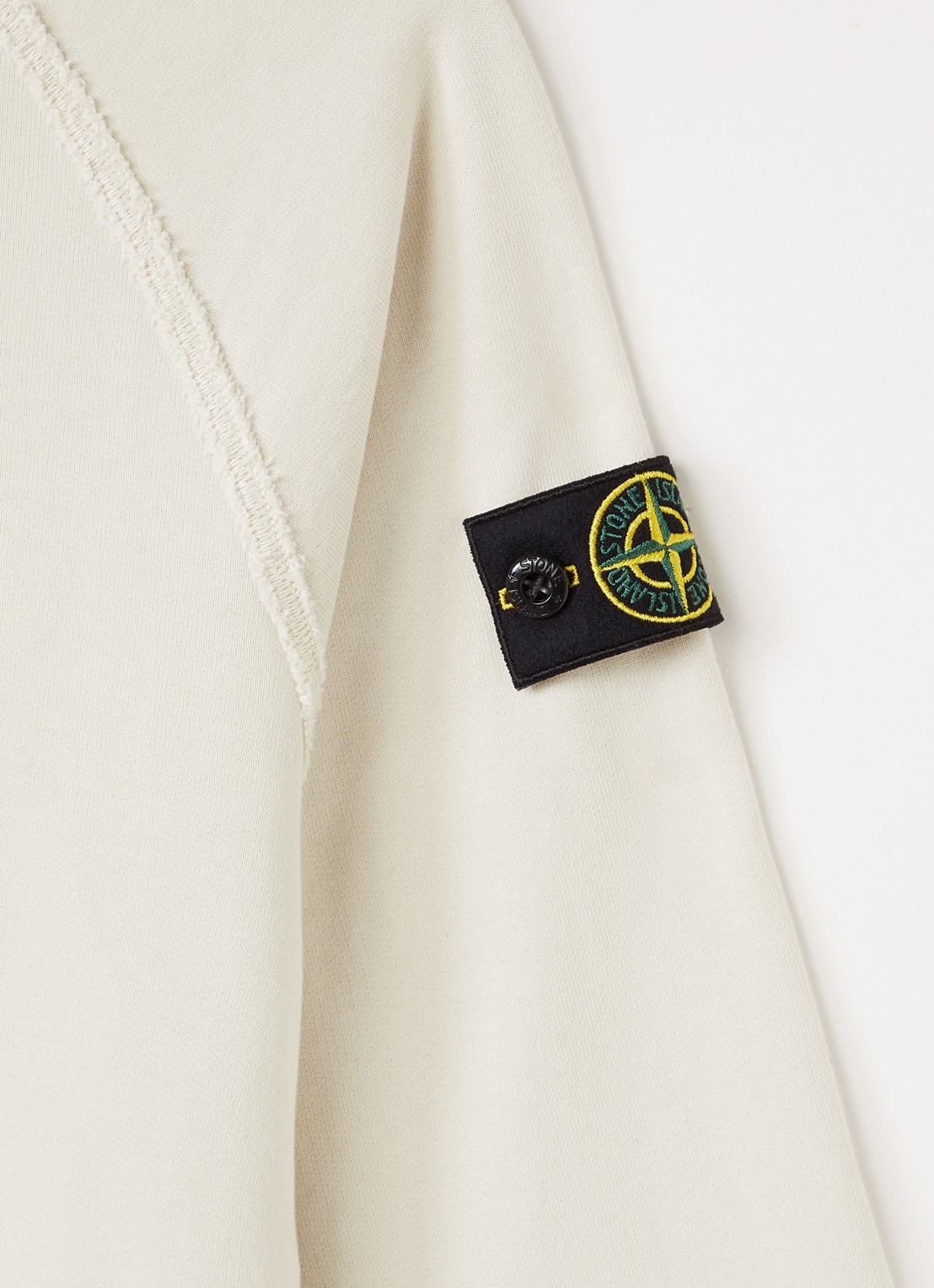 Stone Island S0040 sweater met logo - detail 3 creme