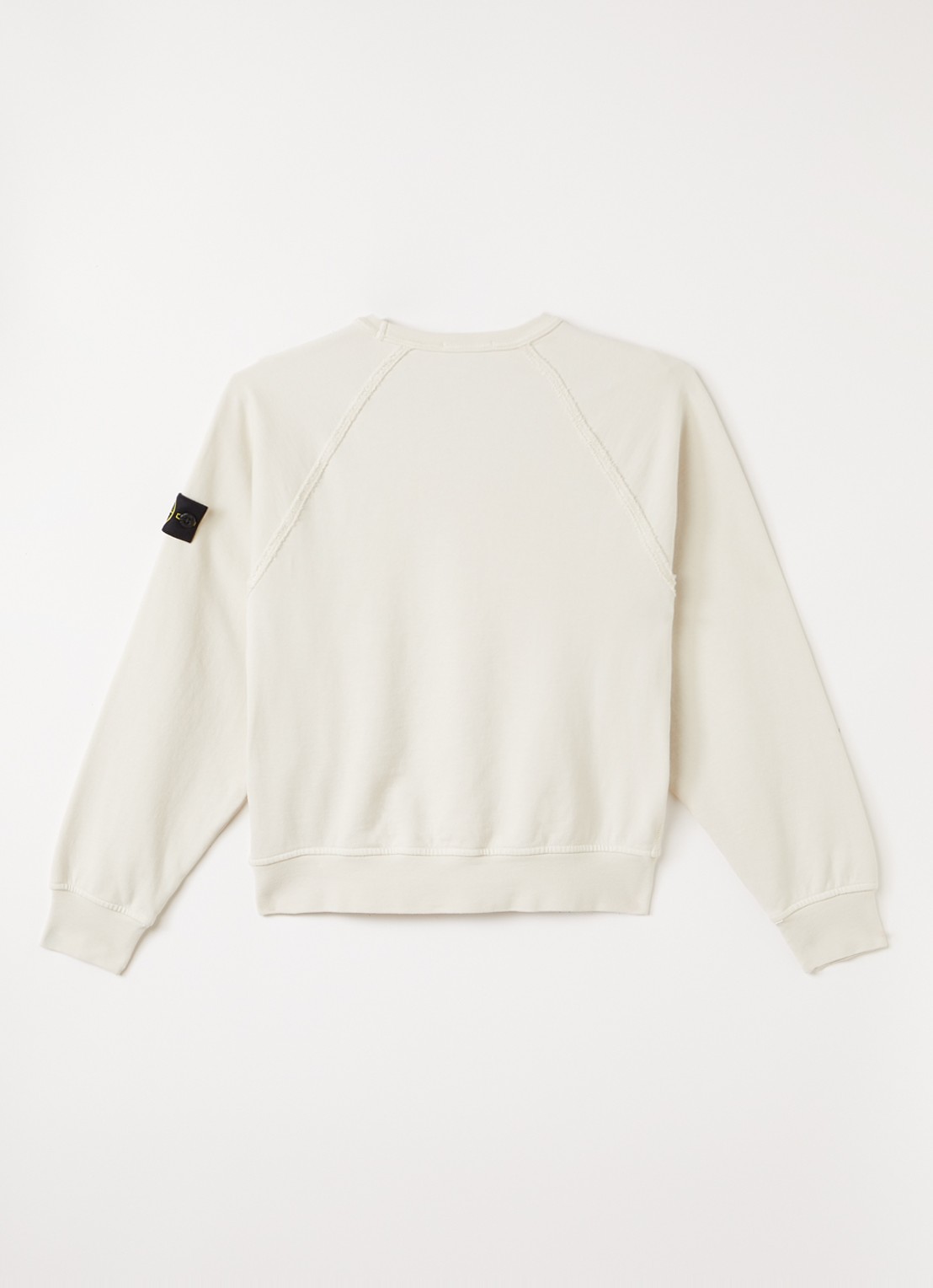 Stone Island S0040 sweater met logo - voorkant 2 creme