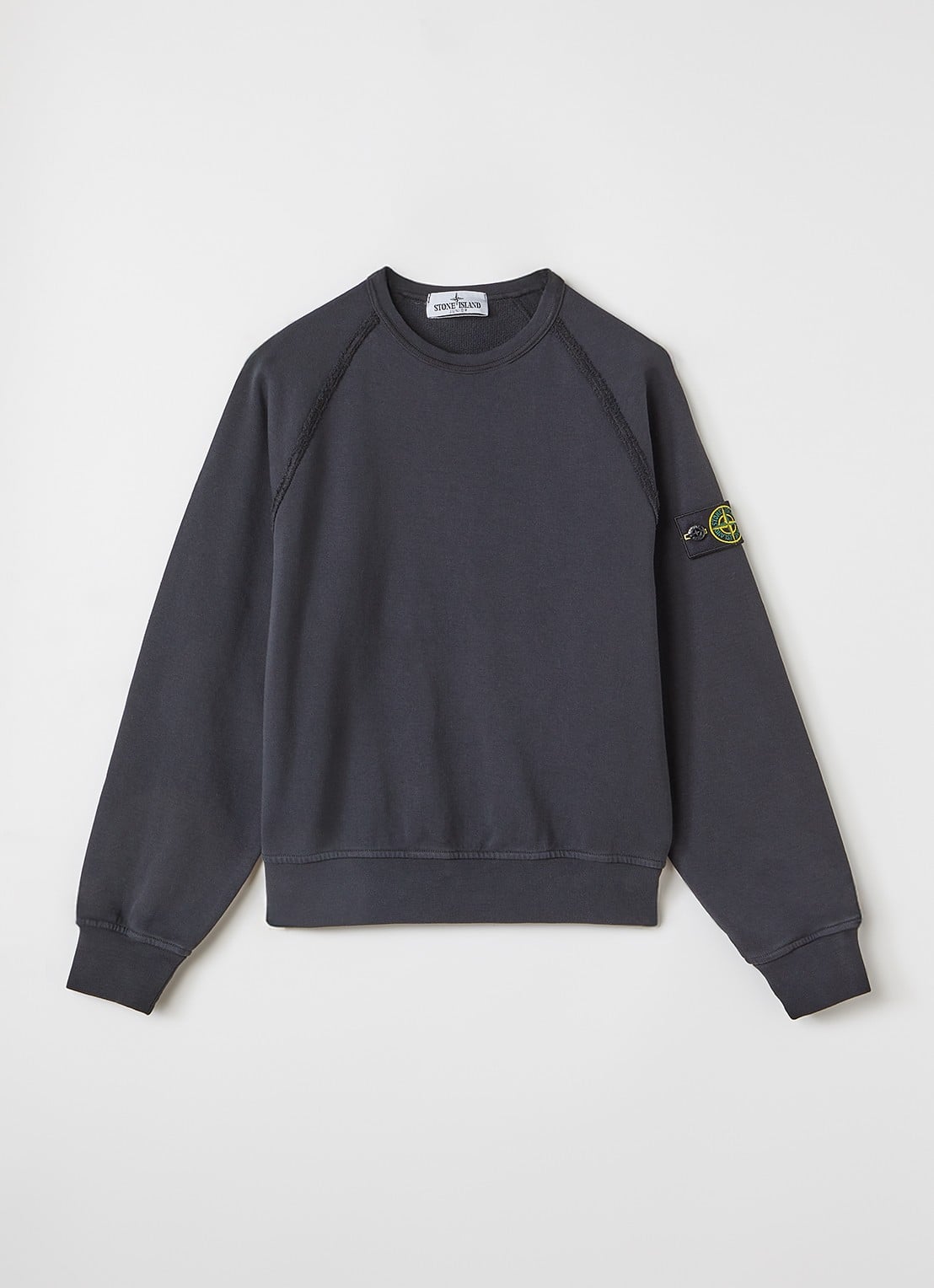 Stone Island S0040 sweater met logo - voorkant zwart