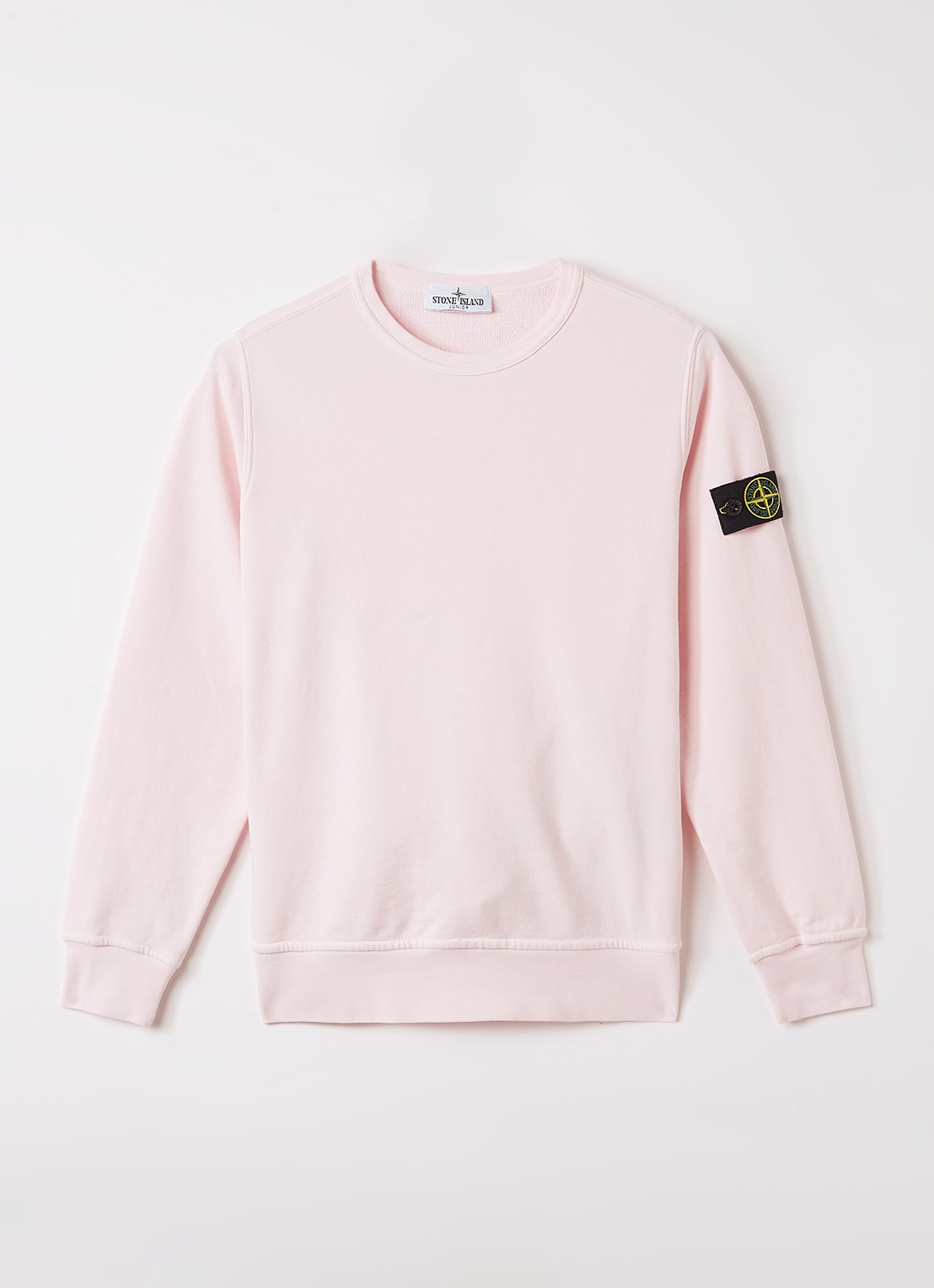 Stone Island S0040 sweater met logo - voorkant lichtroze
