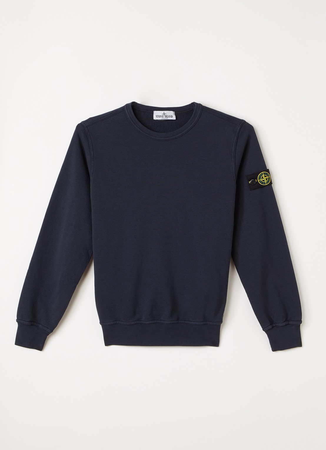Stone Island S0040 sweater met logo - voorkant donkerblauw