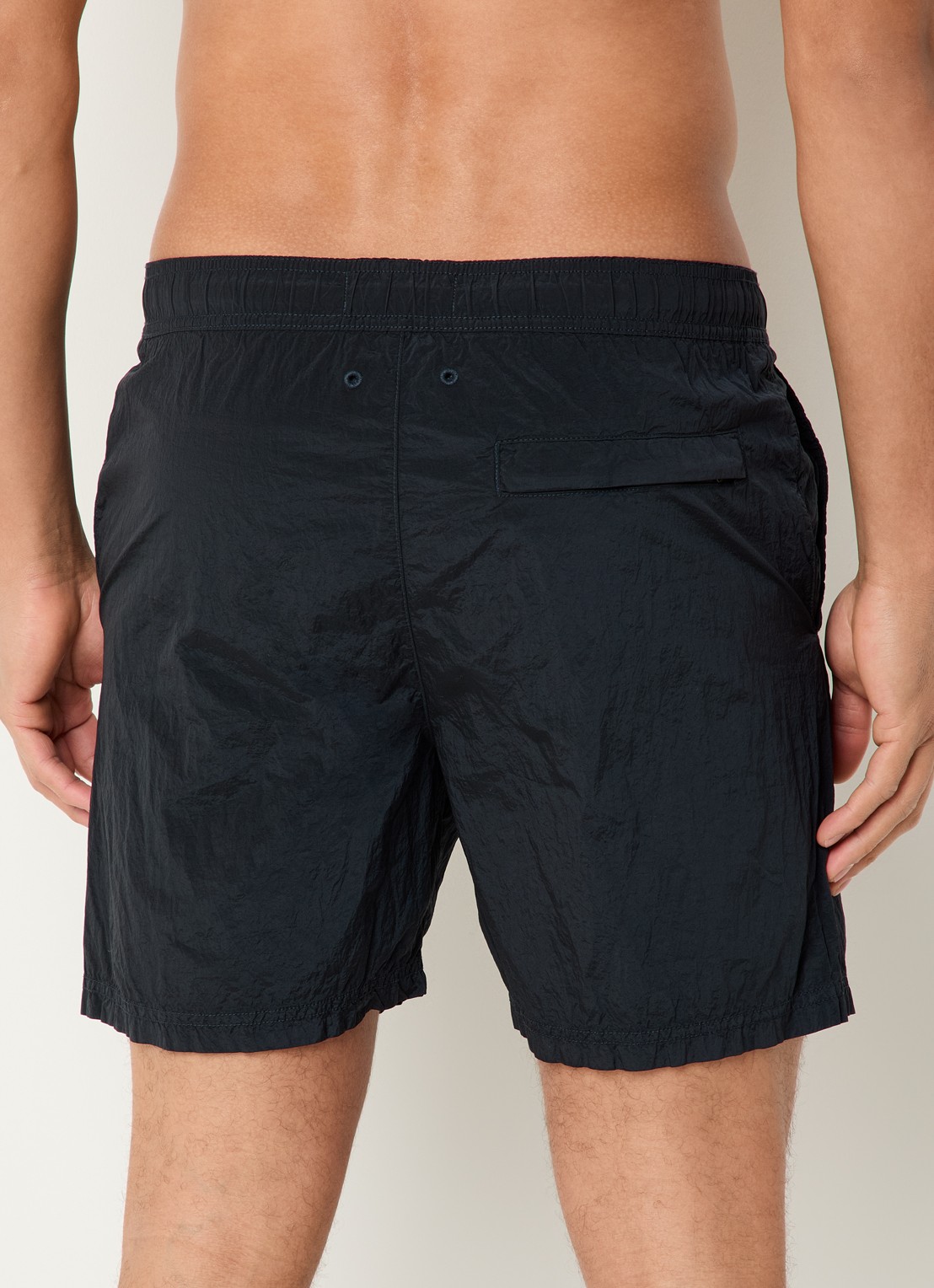 Stone Island S0043 Long zwemshorts met steekzakken - achterkant donkerblauw