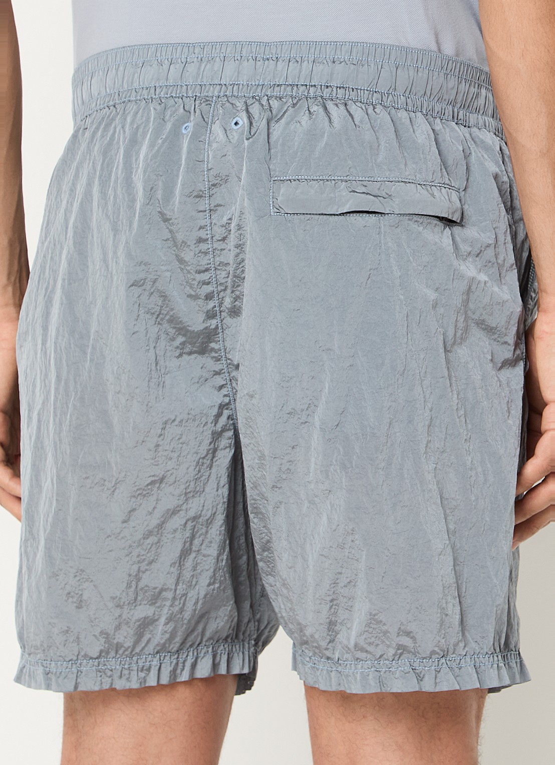 Stone Island S0043 zwemshort met logo en steekzakken - achterkant 3 grijs