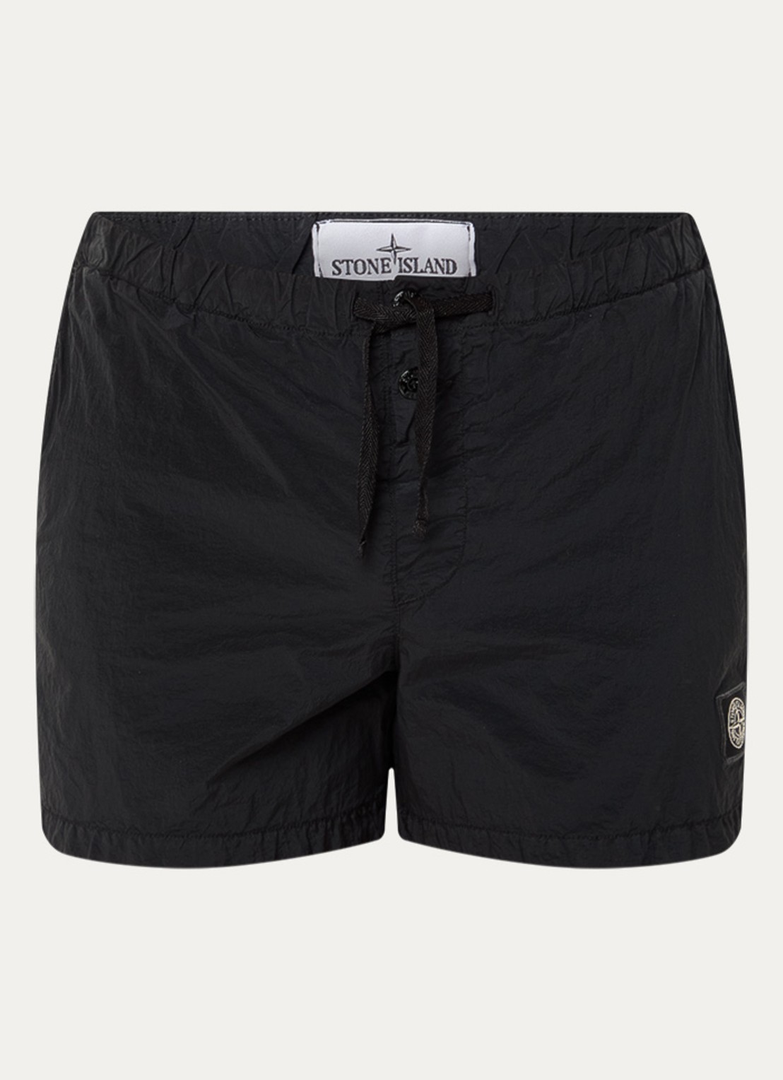 Stone Island S0043 zwemshorts met steekzakken - voorkant 2 zwart