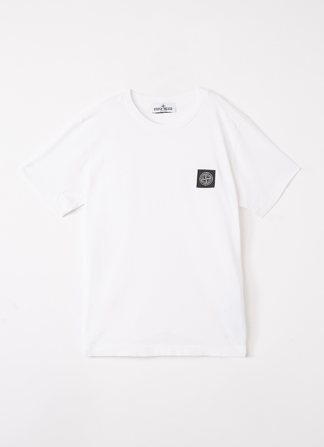 Stone Island S0047 T-shirt met logo - voorkant wit
