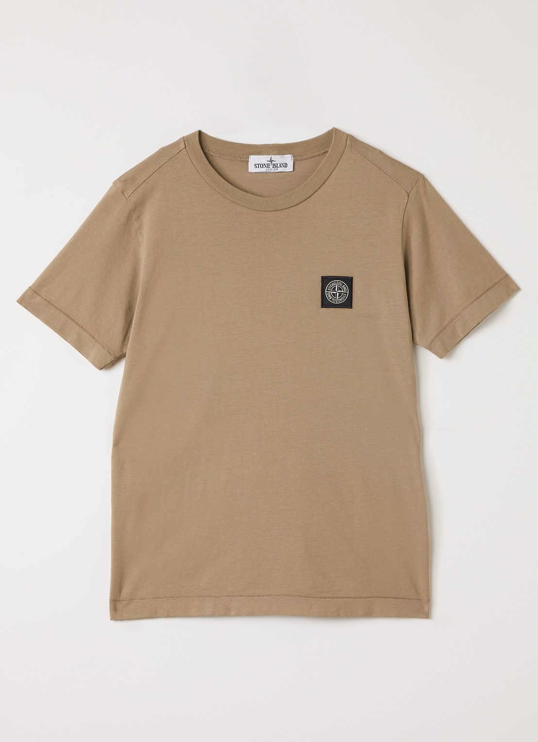 Stone Island S0047 T-shirt met logo - voorkant bruin