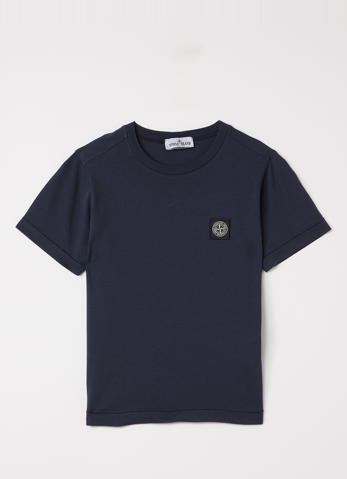 Stone Island S0047 T-shirt met logo - voorkant donkerblauw
