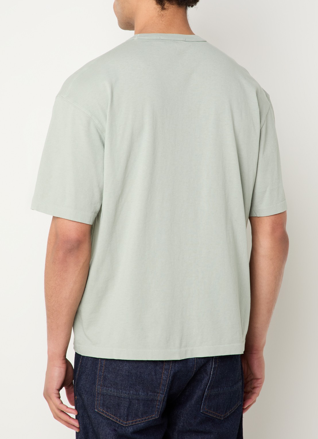 Stone Island S0050 T-shirt met logo - achterkant lindegroen