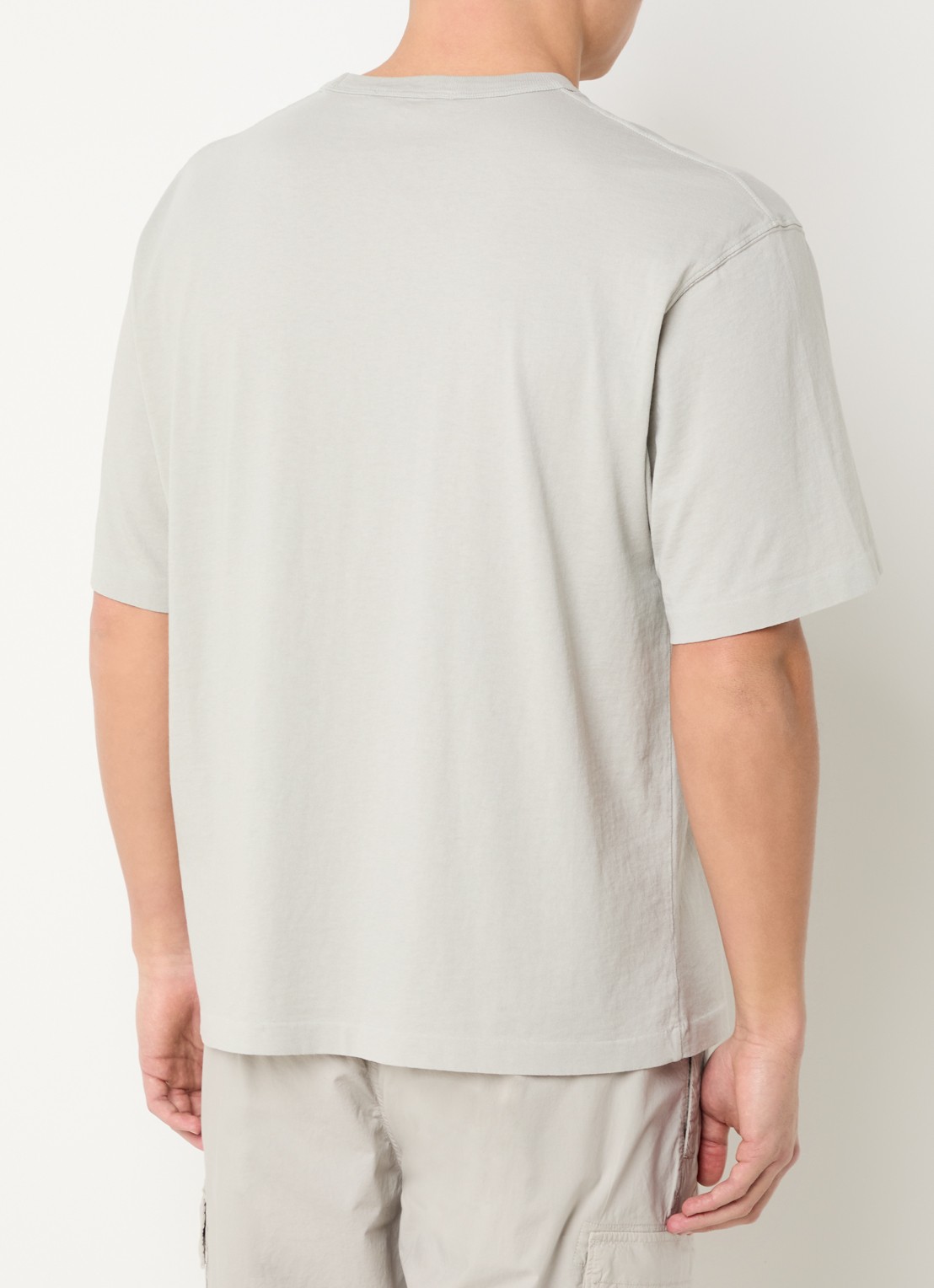 Stone Island S0050 T-shirt met logo - achterkant 3 grijs