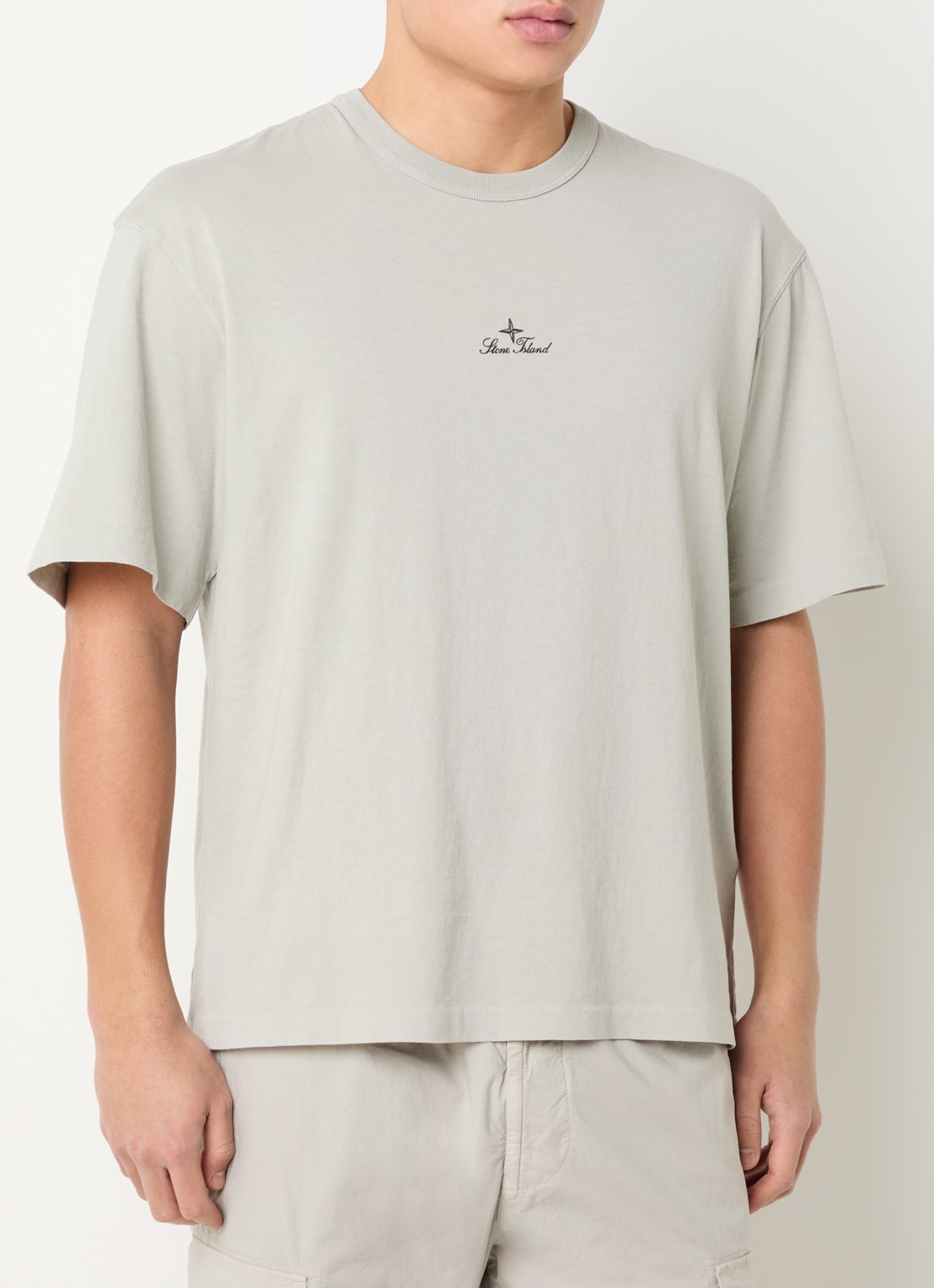 Stone Island S0050 T-shirt met logo - detail 4 grijs