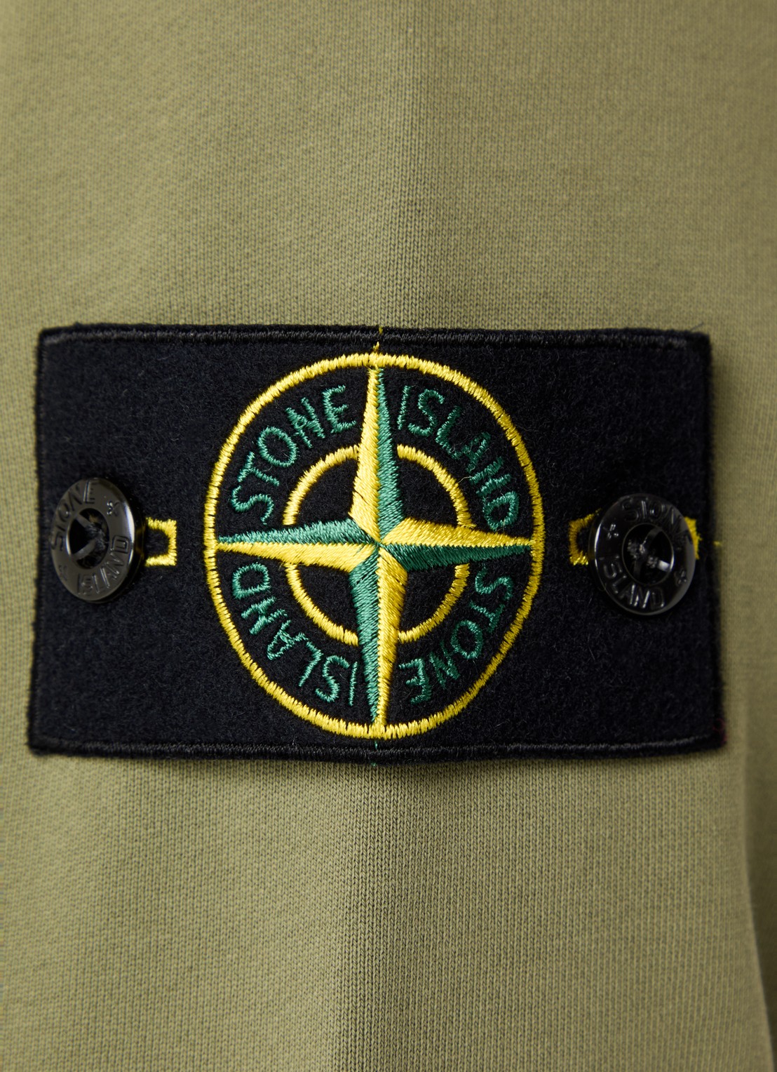 Stone Island S0051 Hoodie met logo - detail 3 mosgroen