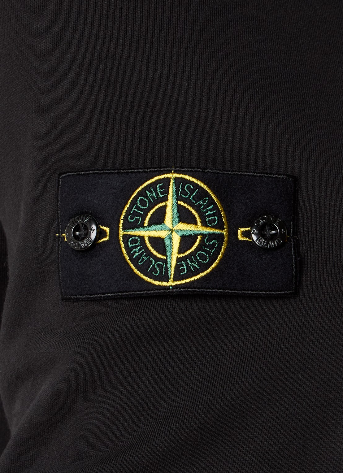 Stone Island S0051 sweater met halve rits en logo - detail 5 zwart
