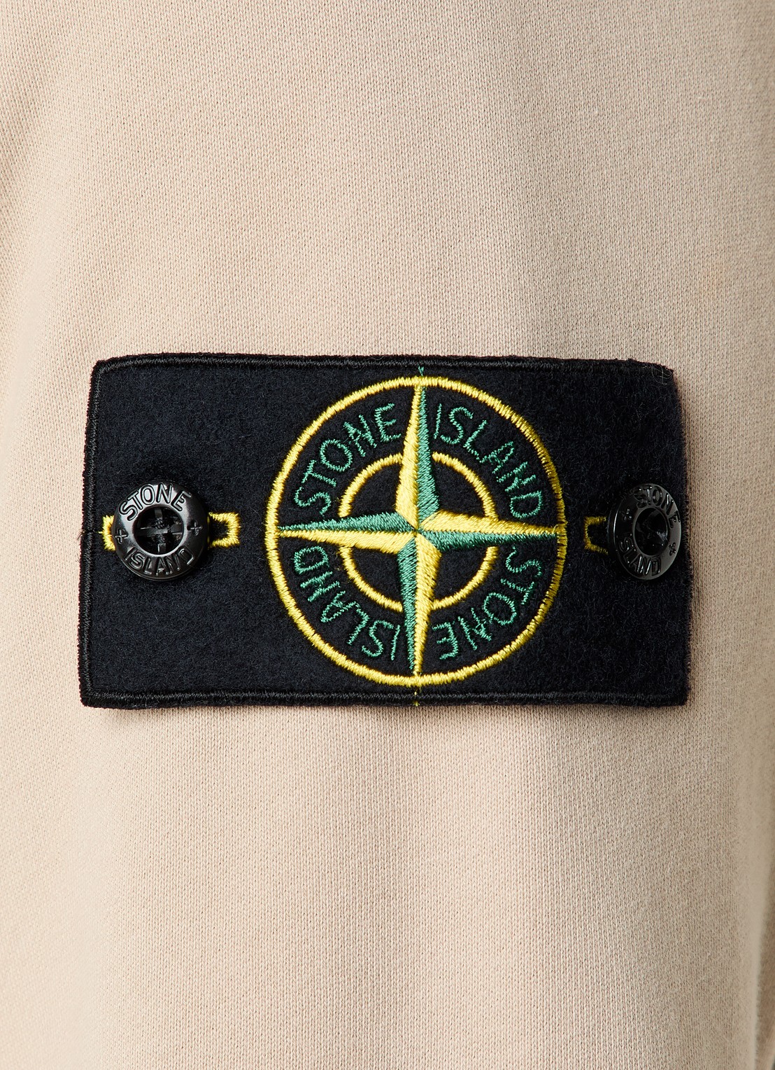 Stone Island S0051 sweater met halve rits en logo - detail 2 beige