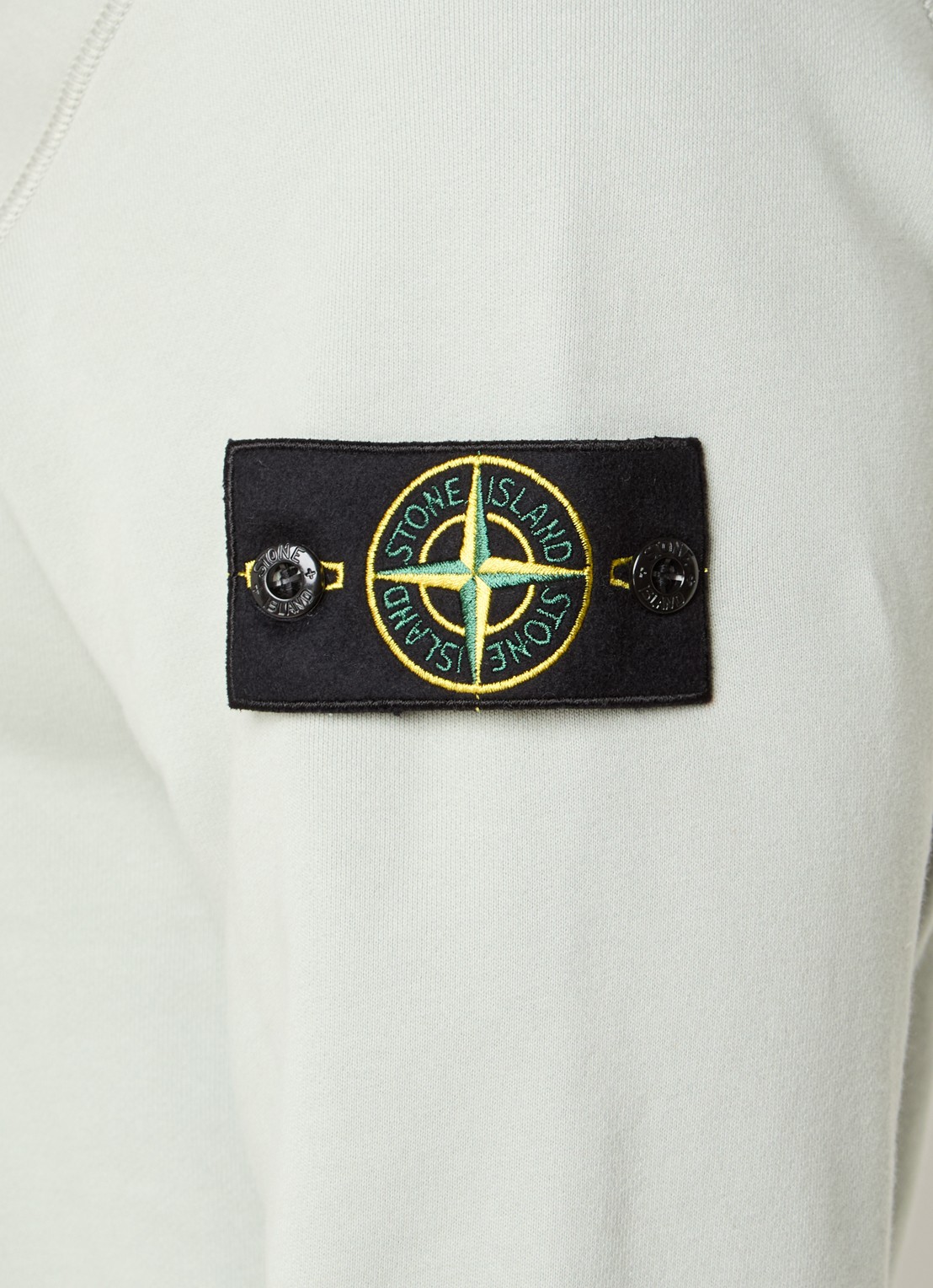 Stone Island S0051 sweater met halve rits en logo - detail 2 lindegroen