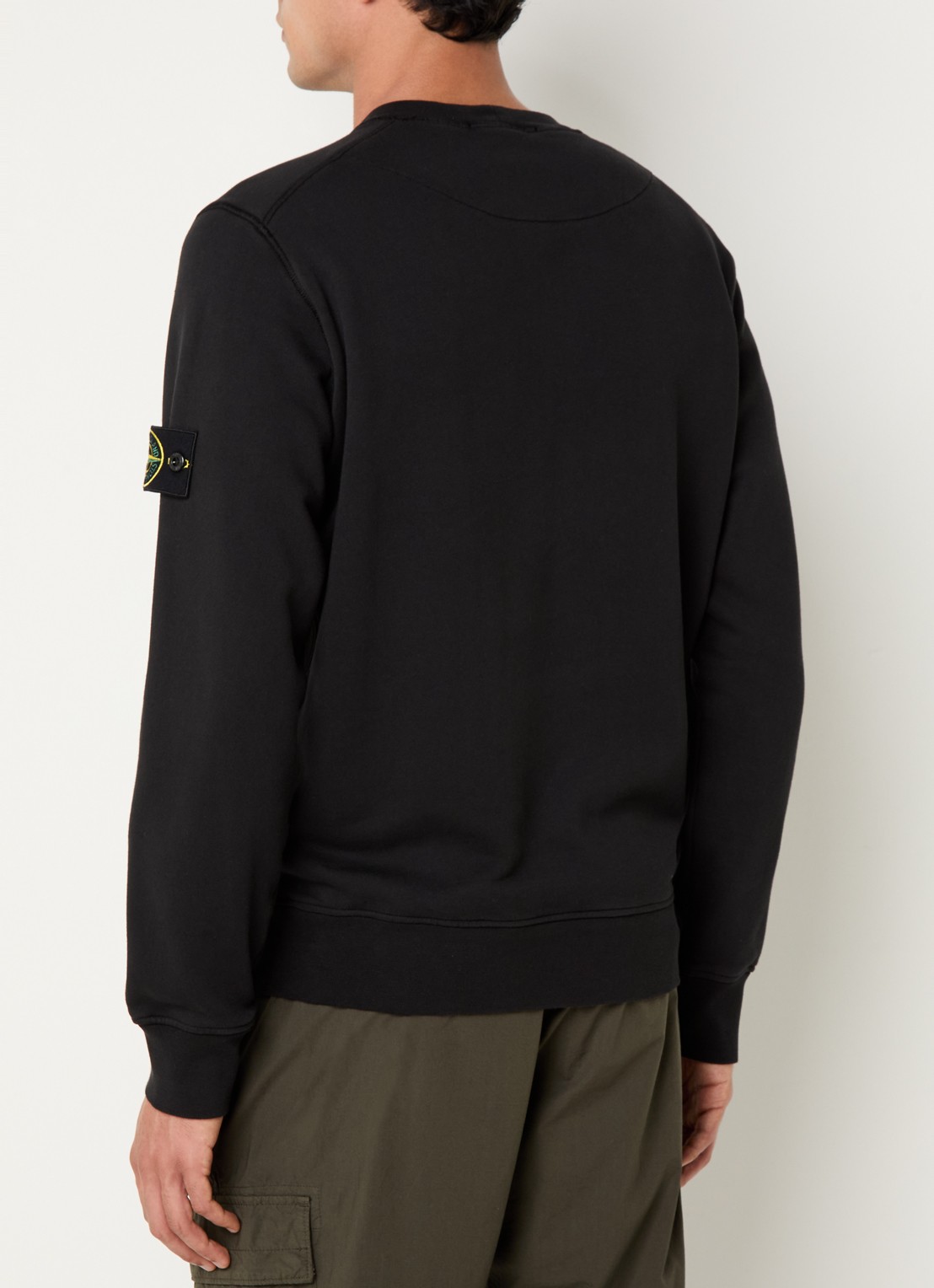 Stone Island S0051 sweater met logo - achterkant 3 zwart