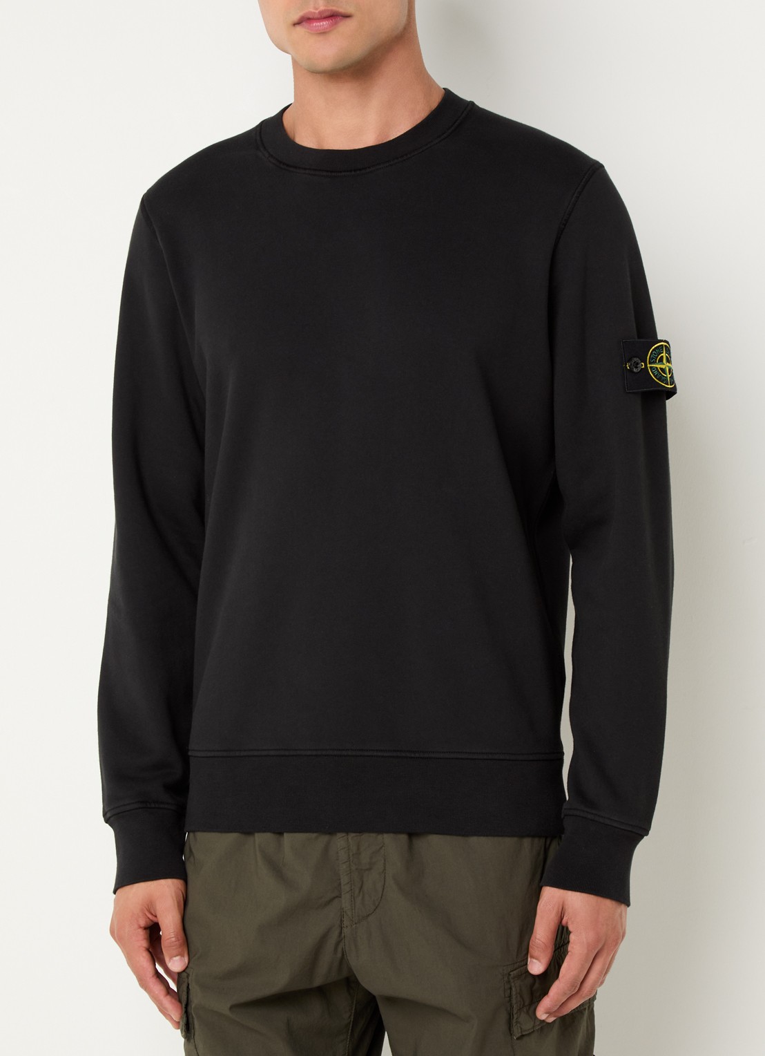 Stone Island S0051 sweater met logo - detail 4 zwart