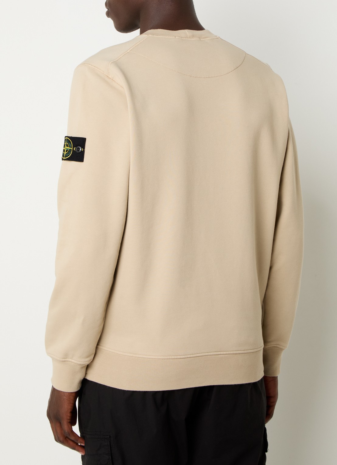 Stone Island S0051 sweater met logo - achterkant beige