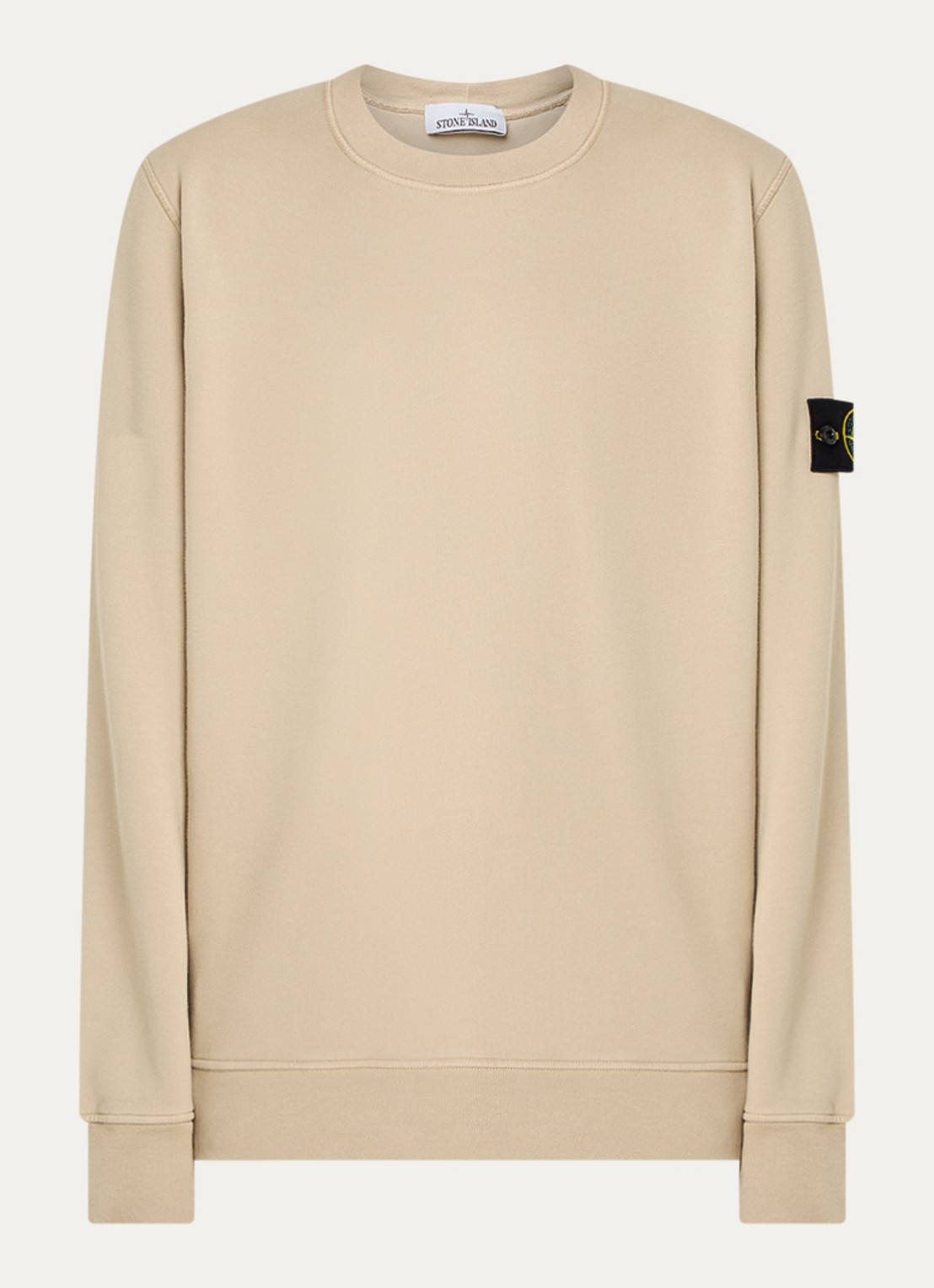 Stone Island S0051 sweater met logo - voorkant 2 beige