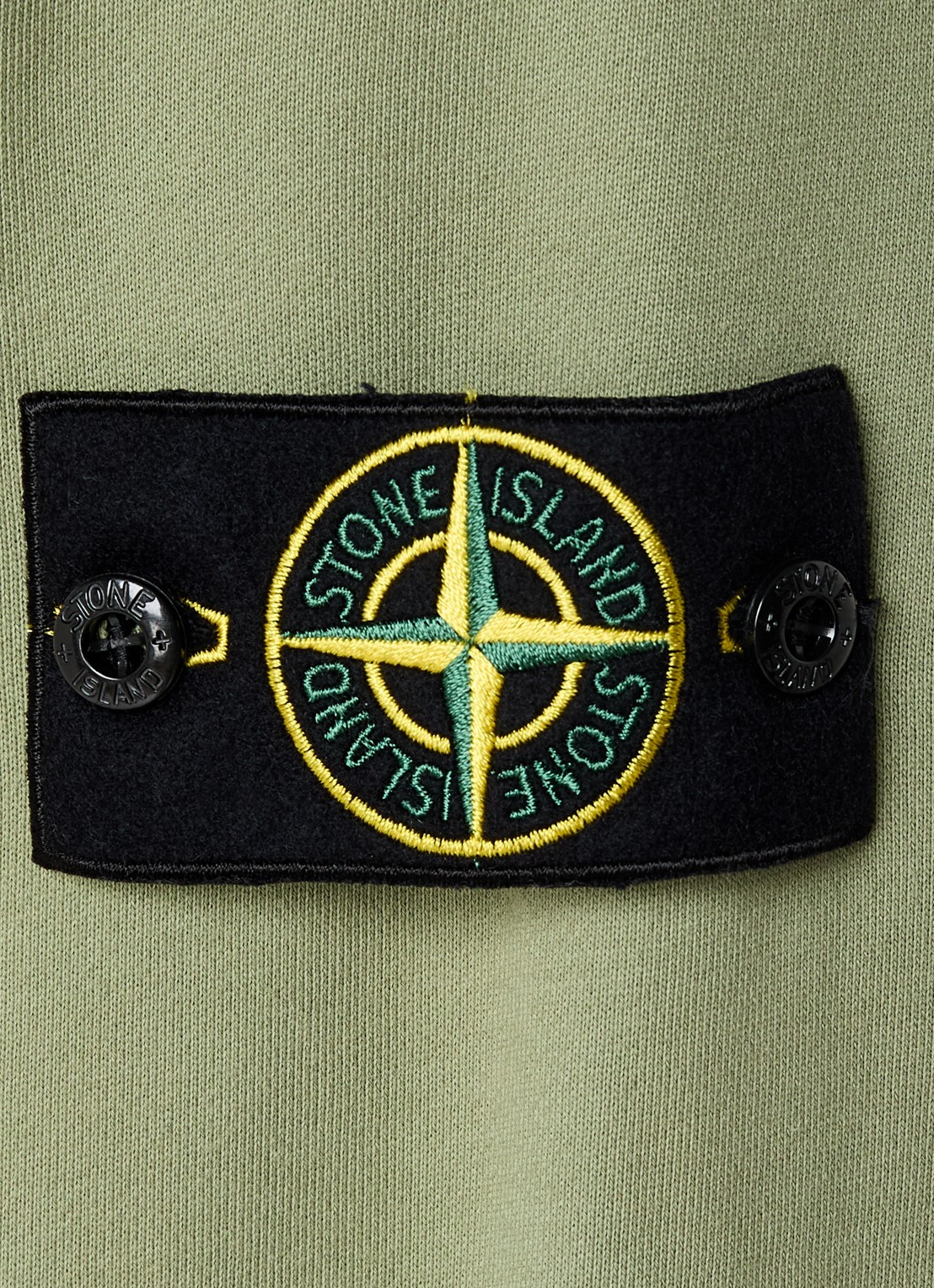 Stone Island S0051 sweater met logo - detail 2 lindegroen