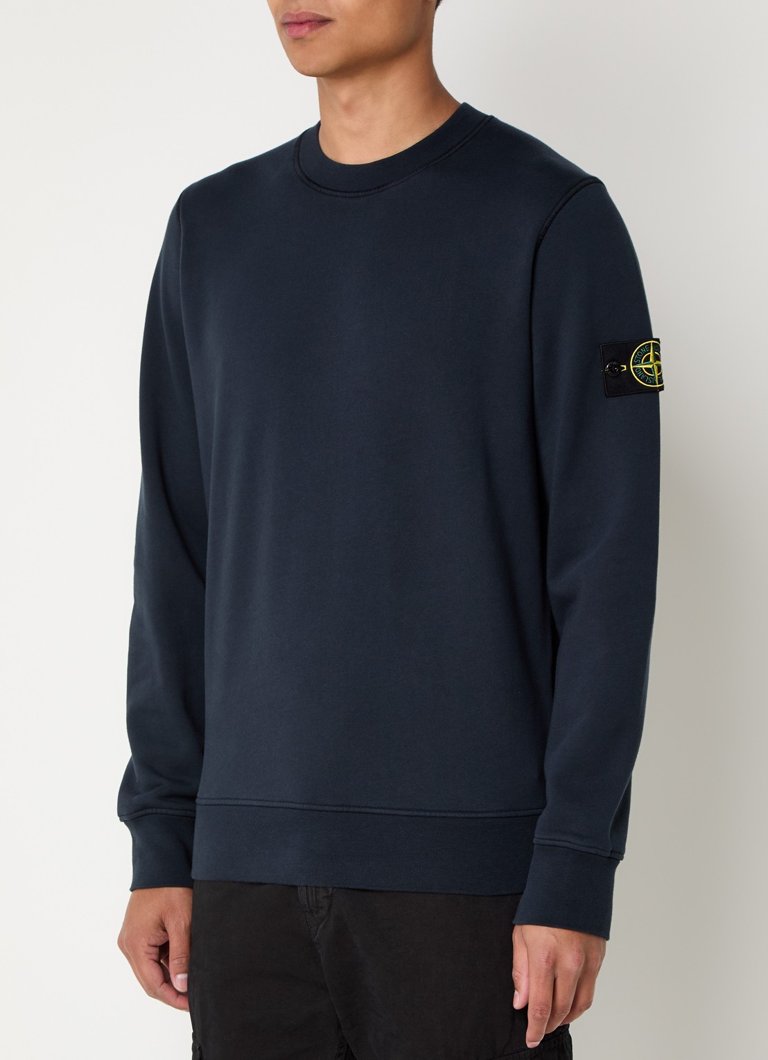 Stone Island S0051 sweater met logo - detail 4 donkerblauw
