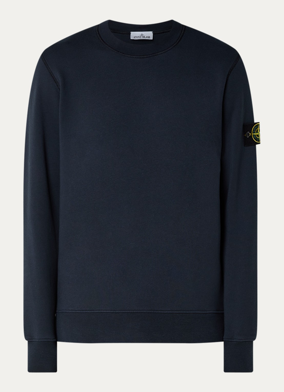 Stone Island S0051 sweater met logo - voorkant donkerblauw