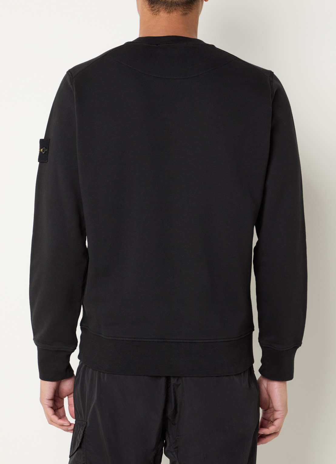 Stone Island S0051 sweater met logo - achterkant zwart
