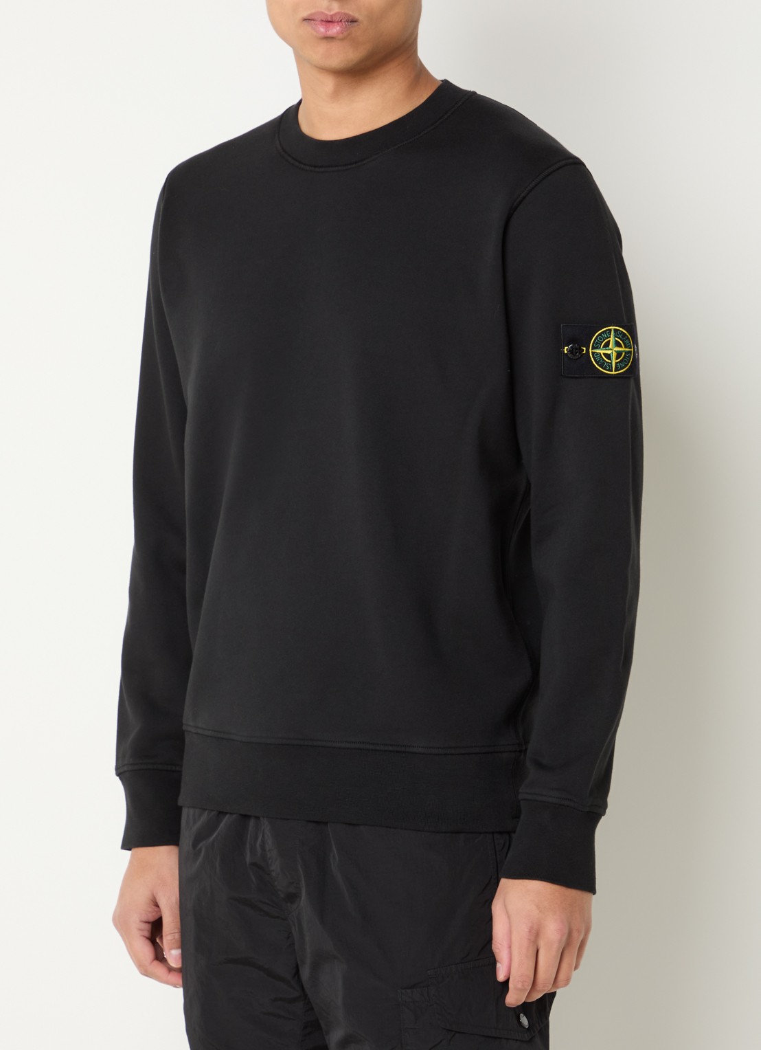 Stone Island S0051 sweater met logo - detail 4 zwart