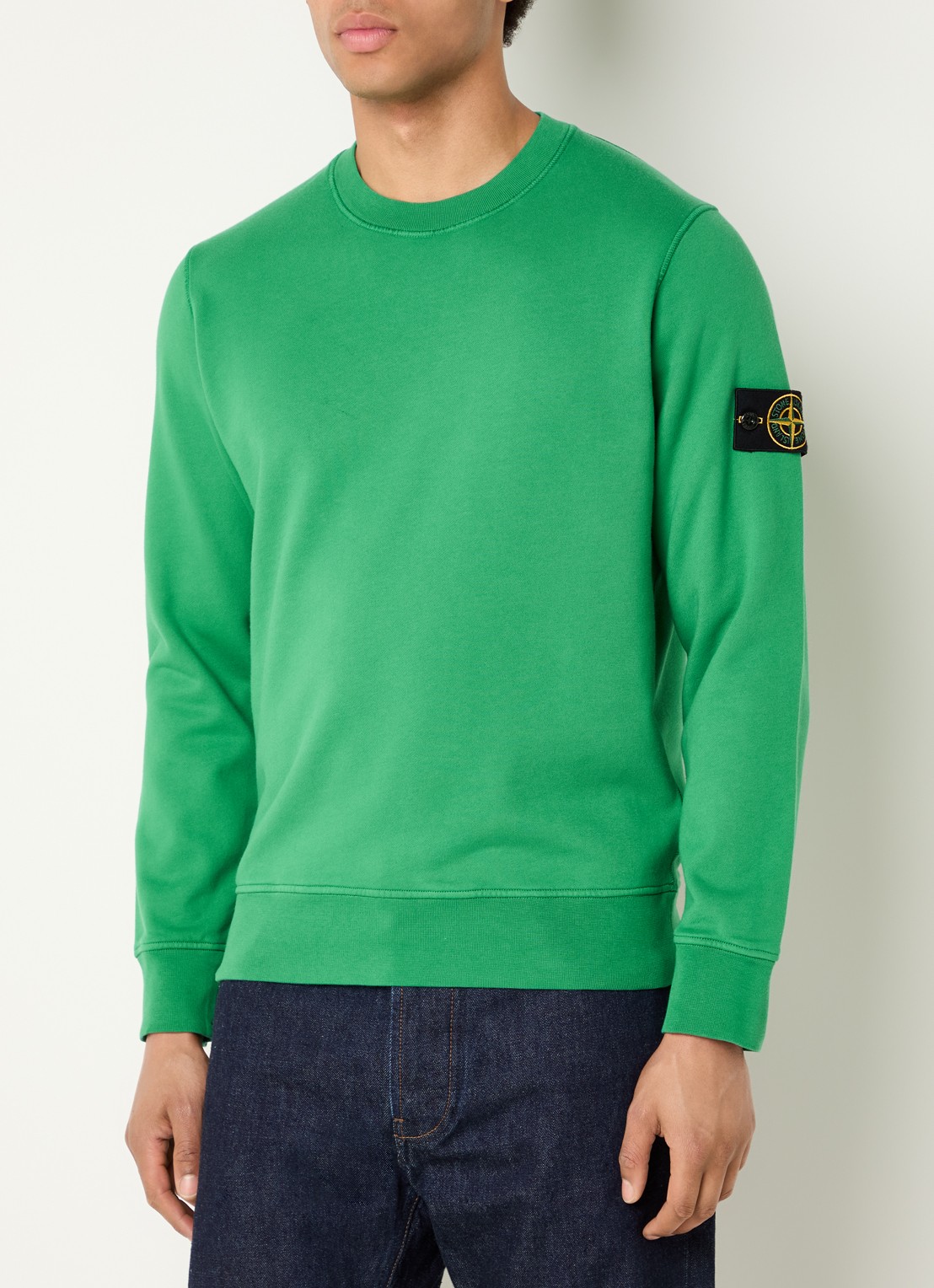 Stone Island S0051 sweater met logo - detail 4 groen