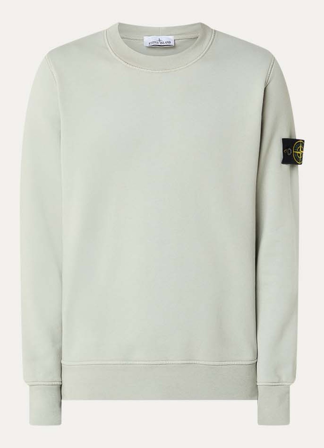 Stone Island S0051 sweater met logo - voorkant lindegroen