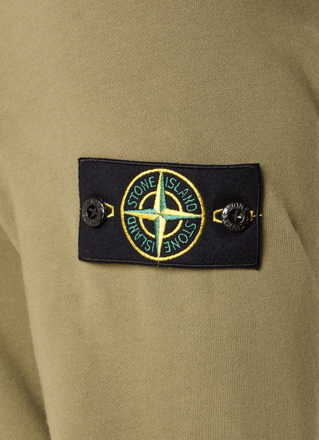 Stone Island S0051 sweater met logo - detail 2 mosgroen
