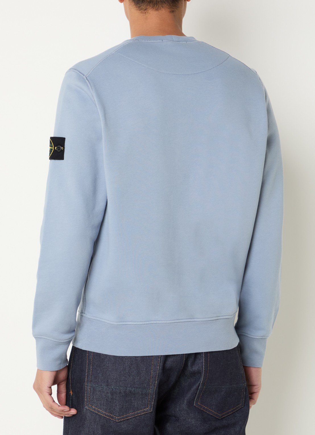 Stone Island S0051 sweater met logo - achterkant 5 donkerblauw