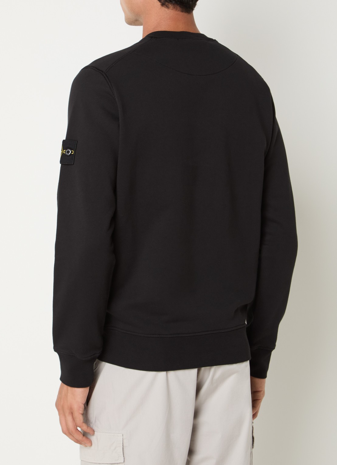 Stone Island S0051 sweater met logo - achterkant 3 zwart