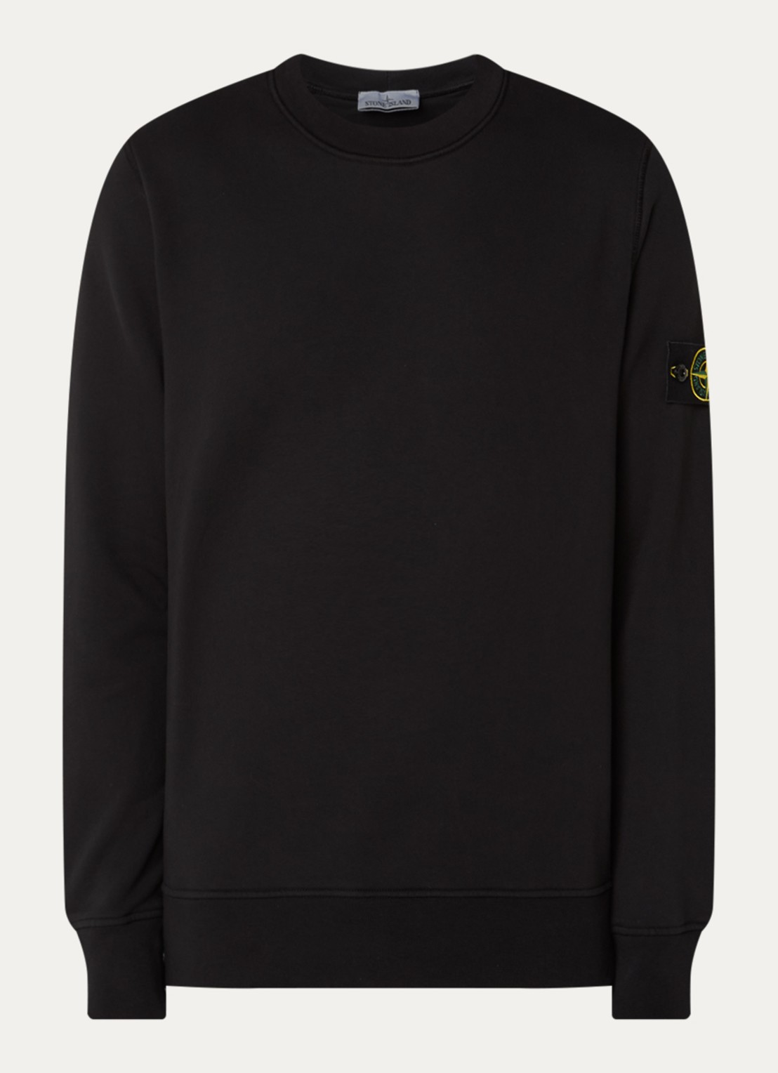 Stone Island S0051 sweater met logo - voorkant zwart