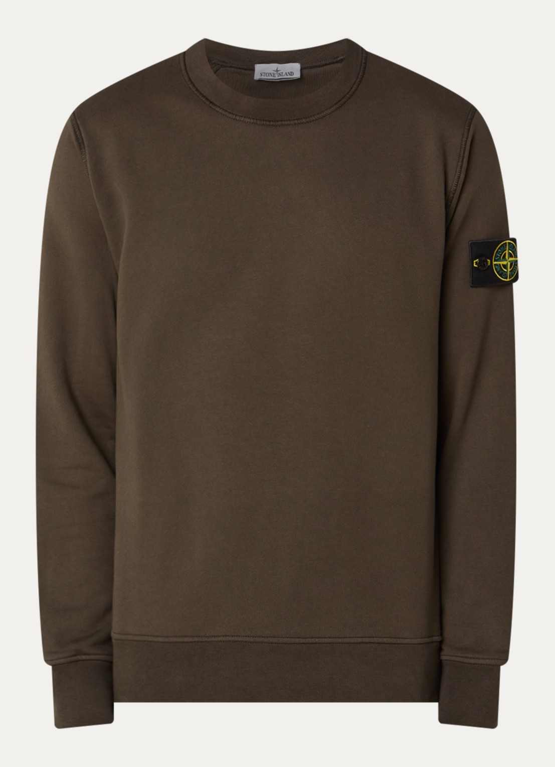Stone Island S0051 sweater met logo - voorkant grijs
