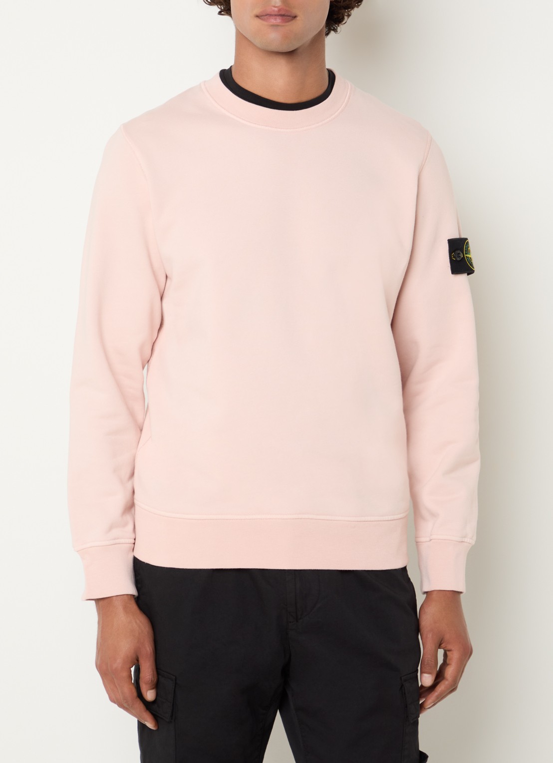 Stone Island S0051 sweater met logo - detail 4 lichtroze
