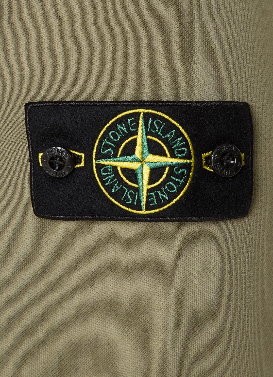Stone Island S0051 sweater met logo - detail 5 legergroen
