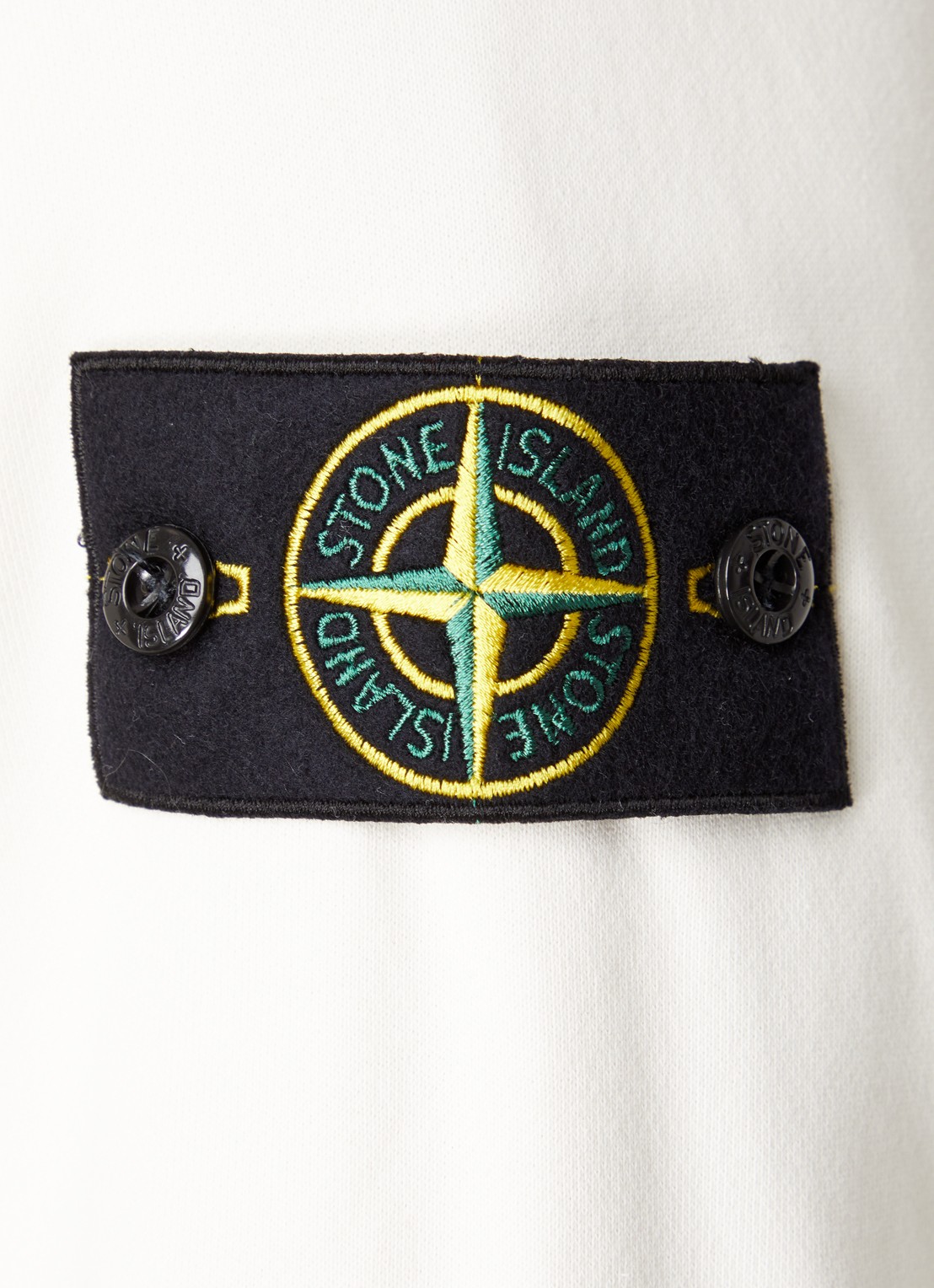 Stone Island S0051 sweatvest met capuchon en logo - detail 5 wit